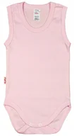Body dla niemowląt - BODY ramiączko RAMKA bez rękawa Jasny RÓŻ r 80 KLEKLE - miniaturka - grafika 1