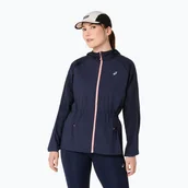 Kurtki i kamizelki sportowe damskie - Kurtka do biegania damska ASICS Road Packable midnight - miniaturka - grafika 1