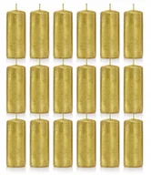 Świece - Świece ozdobne złote walec kokon 10/4 zestaw 18szt - miniaturka - grafika 1