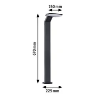 Lampy ogrodowe - Paulmann Zenera słupek LED antracyt 2 200 K - miniaturka - grafika 1