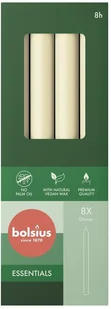 Świeca stołowa BOLSIUS Essentials 8H 23CM 8szt. DELIKATNY PERŁOWY - Świece - miniaturka - grafika 1