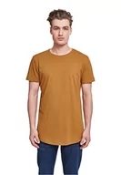 Koszulki męskie - Urban Classics Męski T-shirt Shaped Long Tee jednokolorowy, długi krój koszulka męska, dostępna w wielu różnych kolorach, rozmiary XS-5XL, Rowek, M - miniaturka - grafika 1