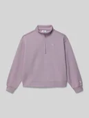 Bluzy dla dziewczynek - Bluza z kapturem i kołnierzem zapinanym - miniaturka - grafika 1