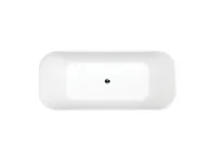 Wanny - Besco Assos S-Line Black&White Matt Wanna wolnostojąca 160x70 cm biały połysk/czarny mat + korek klik-klak chrom WMMC-160AL - odbiór osobisty: Kraków, Warszawa - miniaturka - grafika 1