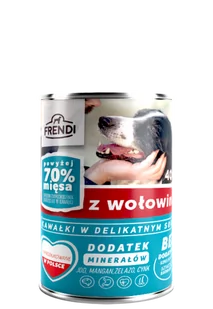 Frendi Frendi kawałki w delikatnym sosie z wołowiną 10x400g 56587-uniw - Mokra karma dla kotów - miniaturka - grafika 1