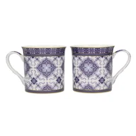 Kubki - Zestaw kubków DEKORIA Marrakesh, white&dark blue 2szt, 300 ml - miniaturka - grafika 1