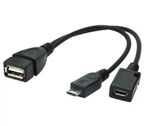 Gembird Kabel A-OTG-AFBM-04 (Micro USB M - Micro USB, USB 2.0 F; 0,15m; kolor czarny) 2_197933 - Kable komputerowe i do monitorów - miniaturka - grafika 2