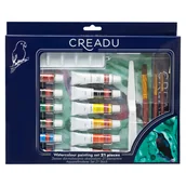 Farby i media malarskie - Creadu, Zestaw artystyczny akwarelowy 21 elementów - miniaturka - grafika 1