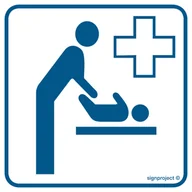 Systemy ekspozycyjne i znaki informacyjne - RE008 PEDIATRIA, PN - PŁYTA PCV 1MM; (300X300MM) - miniaturka - grafika 1