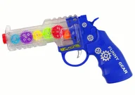 Zabawki militarne - Pistolet Kolorowe Światła Dźwięk Niebieski - miniaturka - grafika 1