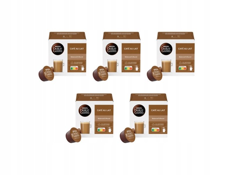 Kapsułki Nescafe Cafe Au Lait do ekspresu Nescafe Dolce Gusto x5