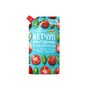 Ketchup Łagodny z bazylią "Pripravka" doypack 250g - Ketchup - miniaturka - grafika 1