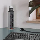 Listwy zasilające - Brennenstuhl Listwa zasilająca Stojąca 3wtyki2 m Szara 1396200003 - miniaturka - grafika 1