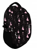 Plecaki szkolne i tornistry - Plecak szkolny wielokomorowy Loozz czarny, Odcienie różu - miniaturka - grafika 1