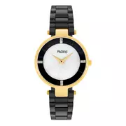 Zegarki damskie - Czarno-złoty damski zegarek PACIFIC X6119-15 - miniaturka - grafika 1