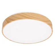 Lampy sufitowe - Plafon sufitowy Figaro 14-33956 Candellux LED 24W 3000-6000K drewniany biały - miniaturka - grafika 1