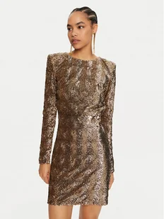 Elisabetta Franchi Sukienka koktajlowa AR-57J-47E2-V900 Złoty Regular Fit - Sukienki - miniaturka - grafika 1