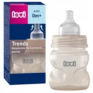 Smoczki do butelek - LOVI BEŻOWA BUTELKA LOVI TRENDS 120ML 0M+BEZPIECZNA DLA KARMIENIA PIERSIĄ - miniaturka - grafika 1