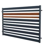 Ogrodzenia - Polargos Przęsło Ora antracyt/drewno - 200 x 120 cm - miniaturka - grafika 1