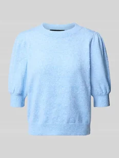 Sweter z dzianiny o kroju comfort fit z bufiastymi rękawami model ‘DOFFY’ - Swetry damskie - miniaturka - grafika 1