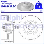 Tarcze hamulcowe - Tarcza hamulcowa DELPHI BG9268RSC - miniaturka - grafika 1