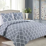 Narzuty - Narzuta TAVIRA 220 x 240 cm + poszewka2/40 x 40 cm J-0727-1 szary - miniaturka - grafika 1