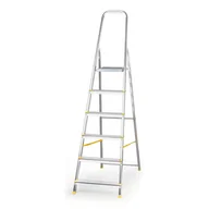 Drabiny - ALVE Jednostronne schodki aluminiowe EUROSTYL, 1x6 szczebli, wysokość 1,19 m 558031 - miniaturka - grafika 1