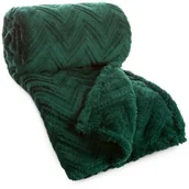 Koce - Koc EUROFIRANY D91 Jodła 70 x 160 cm Ciemnozielony - miniaturka - grafika 1