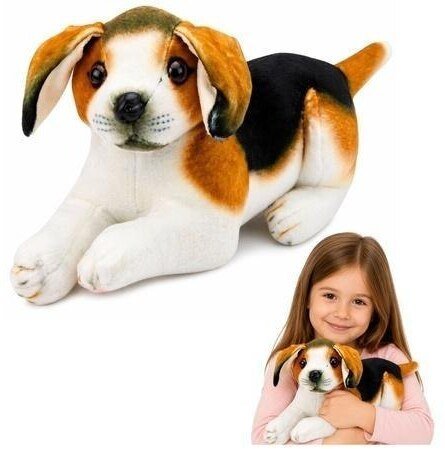 LeanToys Pluszowy Piesek Beagle Przytulanka Maskotka Pluszak Pies Miękki 25 cm