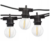 Lampy ogrodowe - Girlanda Ogrodowa Świetlna 12m IP65 +żarówki 10LED - miniaturka - grafika 1