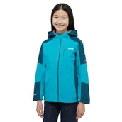 Płaszcze damskie - Regatta Dziewczęca Kids' Calderdale II wodoodporna kurtka dziewczęca, Calderdale III, wodoszczelny płaszcz z zamkiem błyskawicznym na całej długości, niebieski (Tahoe Blue/Moroccan Blue), - miniaturka - grafika 1