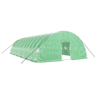 Szklarnia ze stalową ramą, zielona, 72 m², 12x6x2,85 m - Szklarnie ogrodowe - miniaturka - grafika 1