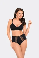 Majtki damskie - Figi damskie z wysokim stanem Babell kod 199 czarne  XL - miniaturka - grafika 1