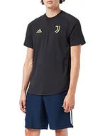 Koszulki męskie - adidas Koszulka męska Juve Trv, Czarny/kwasowo-żółty, XL - miniaturka - grafika 1
