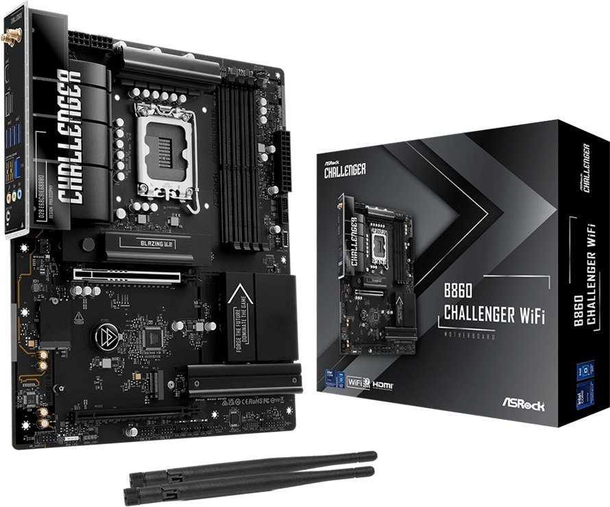 ASRock B860 Challenger WiFi 1851 ATX HDMI/USB-C DDR 90-MXBUC0-A0UAYZ