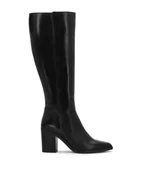 Kozaki damskie - Klasyczne czarne kozaki na szerokim obcasie - 41 - miniaturka - grafika 1