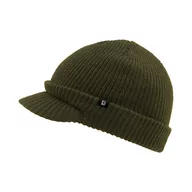 Czapki męskie - Czapka Zimowa Akrylowa z Daszkiem Brandit Shield Cap Olive - miniaturka - grafika 1