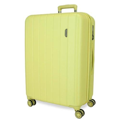 Movom Wood Duża walizka Zielony 52x75x33 cm Twardy ABS Zamknięcie TSA 108L 4,5 kg 4 Podwójne koła, Zielony, Duża walizka