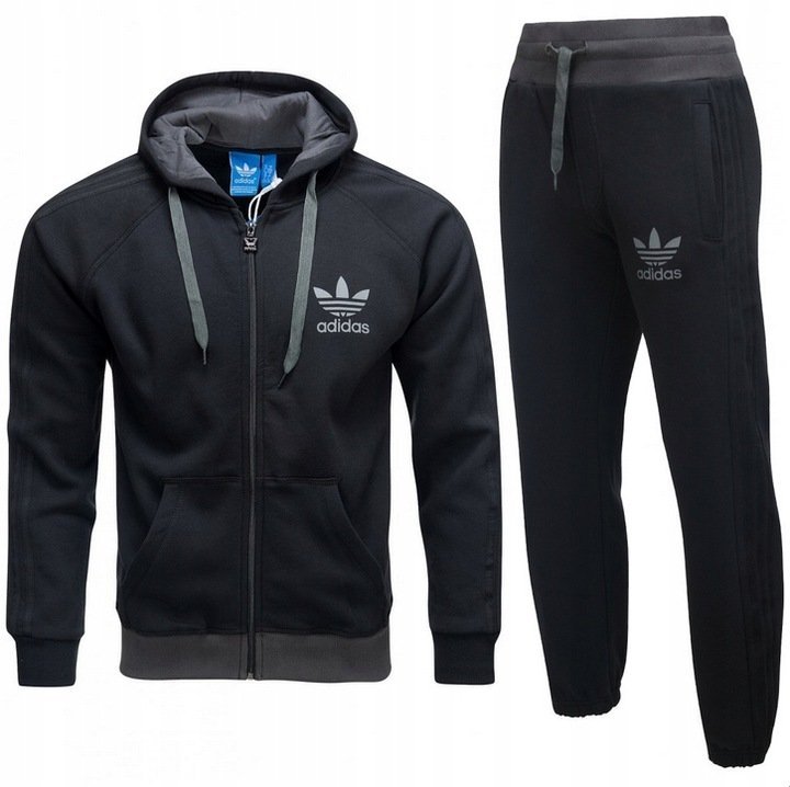 Adidas Originals komplet dresowy czarny męski sportowy AB7588/AB7582 S