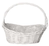 Pudła i pojemniki do przechowywania - KOSZ WIKLINOWY KOSZE PREZENTOWE XL BIAŁY DUŻY - miniaturka - grafika 1