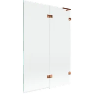 Parawany nawannowe - Mexen Lunar L parawan nawannowy 2-skrzydłowy prawy 120 x 150 cm, transparent, różowe złoto - 897L-120-100-60-00-P - miniaturka - grafika 1