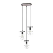 Lampy sufitowe - Britop Industrialna LAMPA wisząca NETUNO 1871759357R druciana OPRAWA metalowy zwis drewno srebrny - miniaturka - grafika 1
