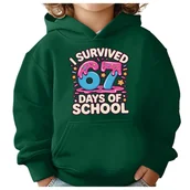 Bluzy dla dziewczynek - BLUZA DZIECIĘCA Z KAPTUREM 67 SIX SEVEN SZKOŁA 134-140 DLA DZIECKA PREZENT - miniaturka - grafika 1