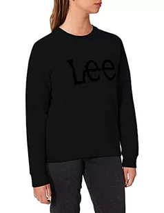 Lee Damska bluza Essential Logo SWS, Noir (Black 01), S - Bluzy damskie - miniaturka - grafika 1