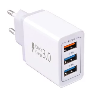 WG Ładowarka sieciowa 3xUSB 7.8A Biały 3-port USB Fast Travel Charger - Ładowarki do telefonów - miniaturka - grafika 1