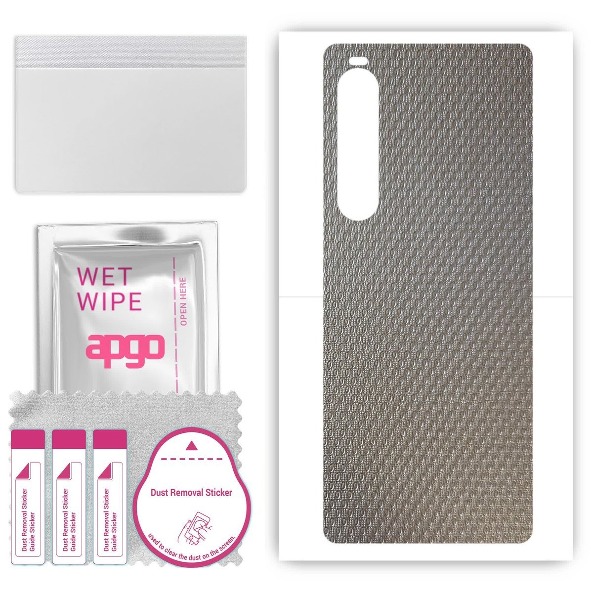 Folia naklejka skórka strukturalna na TYŁ do Sony Xperia 10 V - Aluminium krople - apgo SKINS