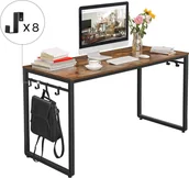 Biurka - Biurko Songmics Rustykalne biurko z haczykami - miniaturka - grafika 1