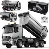 Zabawki zdalnie sterowane - Double Eagle, Sterowana Ciężarówka Wywrotka Mercedes Benz Acrocs 1:20 - miniaturka - grafika 1