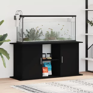 vidaXL Szafka pod akwarium, czarna, 121x41x58 cm - Akwaria i zestawy akwarystyczne - miniaturka - grafika 1