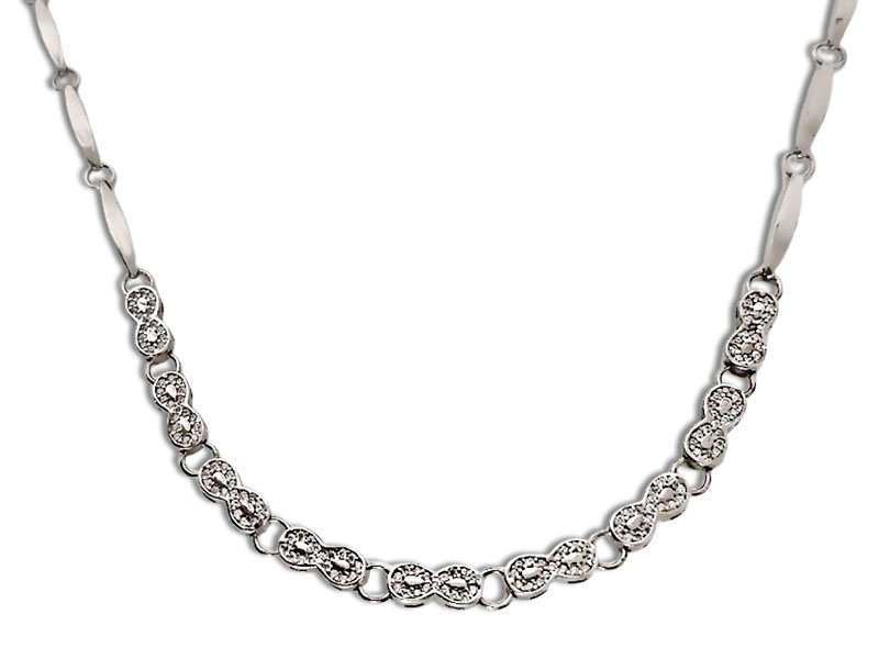 Srebrny Naszyjnik 925 Ze Znakiem Nieskończoności